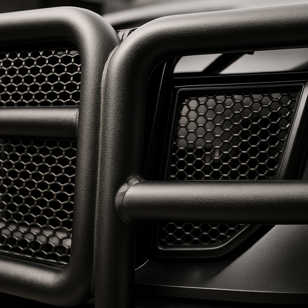 Close-up of grill guard material
