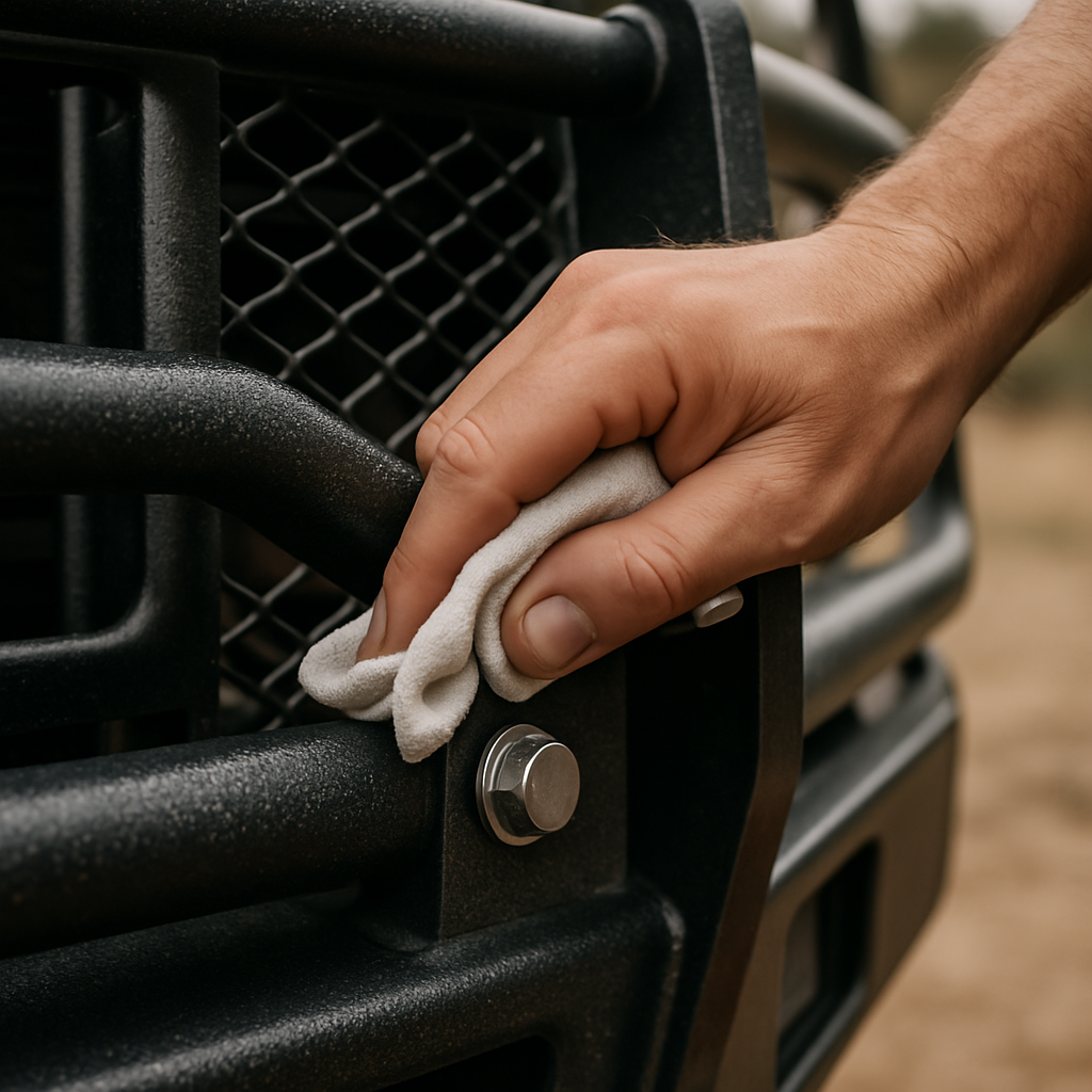 Installation of a grill guard